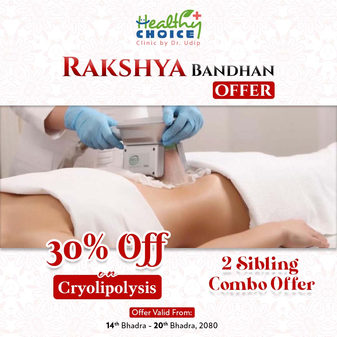 cryolipolysis 2080 rakhsya bandhan offer healthy choice clinic kathmandu nepal