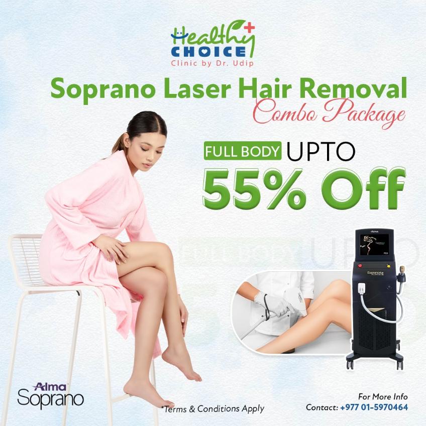 Soprano Laser Hair Removal Offer at Healthy Choice Clinic